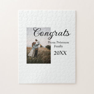 Congratulations congrats add family name photo yea jigsaw puzzle