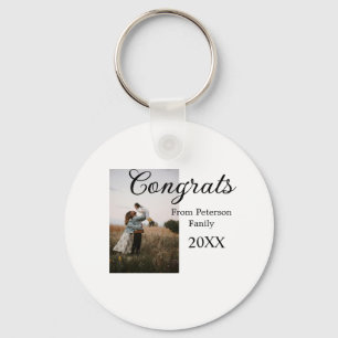 Congratulations congrats add family name photo yea key ring