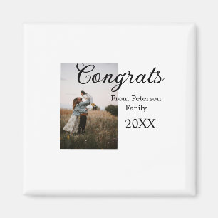 Congratulations congrats add family name photo yea magnet