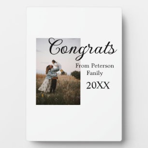 Congratulations congrats add family name photo yea plaque
