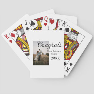 Congratulations congrats add family name photo yea playing cards
