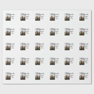Congratulations congrats add family name photo yea wrapping paper