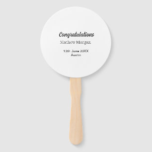 Congratulations congrats graduation name year clas hand fan