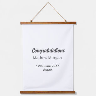 Congratulations congrats graduation name year clas hanging tapestry
