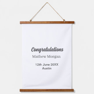 Congratulations congrats graduation name year clas hanging tapestry