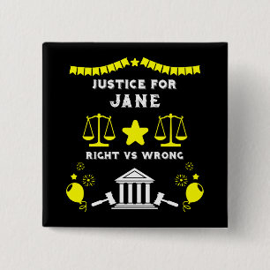 Congratulations Court Verdict 15 Cm Square Badge