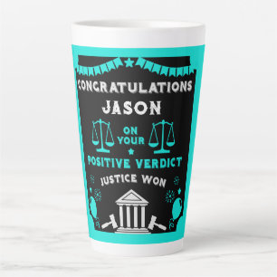 Congratulations Court Verdict Latte Mug