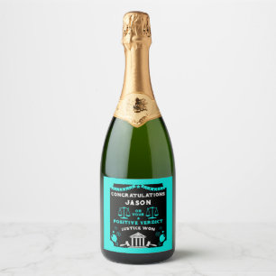Congratulations Court Verdict Sparkling Wine Label