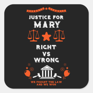 Congratulations Court Verdict Square Sticker
