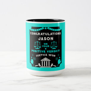Congratulations Court Verdict Two-Tone Coffee Mug