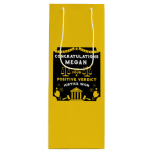 Congratulations Court Verdict Wine Gift Bag