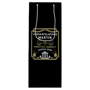 Congratulations Court Verdict Wine Gift Bag