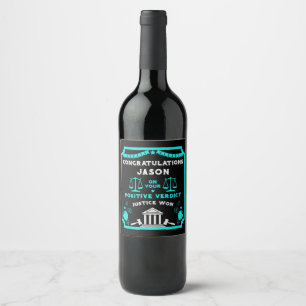 Congratulations Court Verdict Wine Label