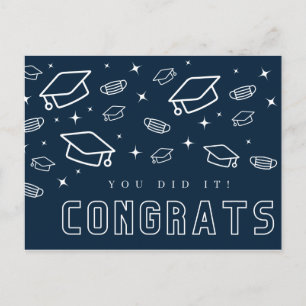 Congratulations! Covid-19 Pandemic Mask Graduation Postcard