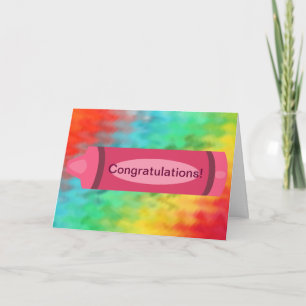 Congratulations Crayon Greeting Card