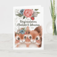 Congratulations Cute Squirrel Couple