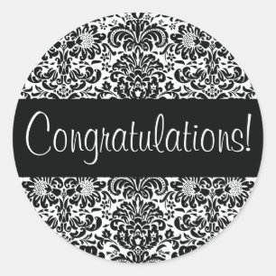 Congratulations Damask Envelope Seal