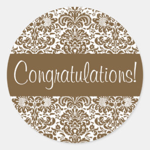 Congratulations Damask Envelope Seal