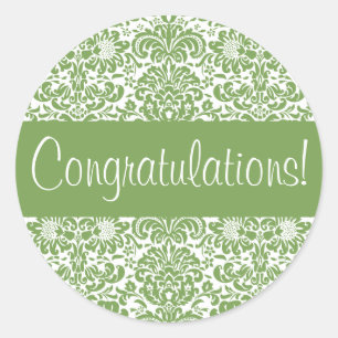 Congratulations Damask Envelope Seal