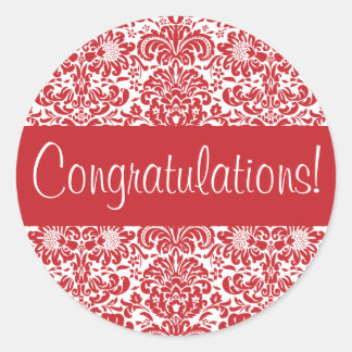 Congratulations Damask Envelope Seal