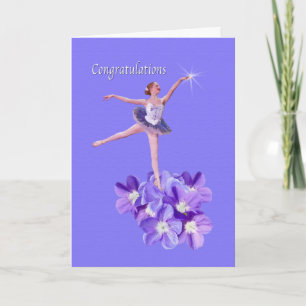Congratulations, Dance Recital, Ballerina and Viol Card