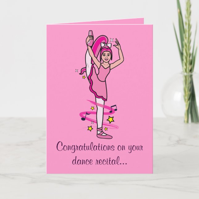 Congratulations Dance Recital Card (Front)