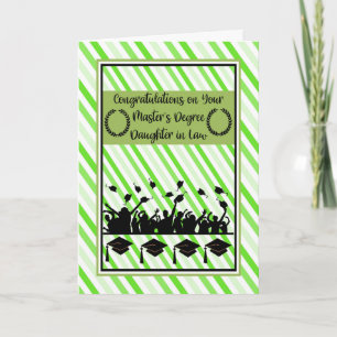 Congratulations Daughter in Law on Master's Degree Card