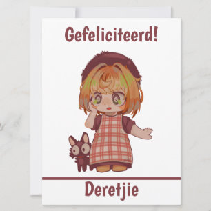 Congratulations Deretjie, Spakenburg chibi Holiday Card