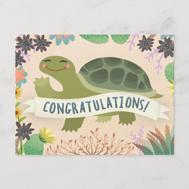 Congratulations Desert Tortoise Postcard (Front)