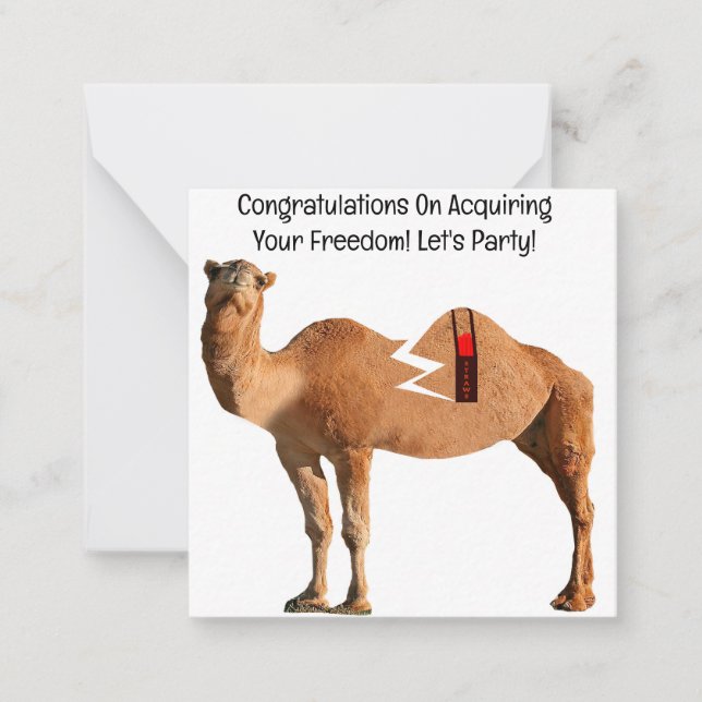 Congratulations Divorce Party Card (Front)