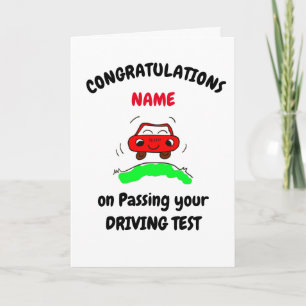 Congratulations Driving Test Card