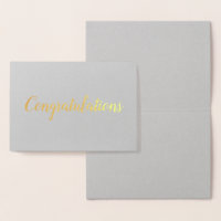 Congratulations Elegant Brushstroke Script Gold
