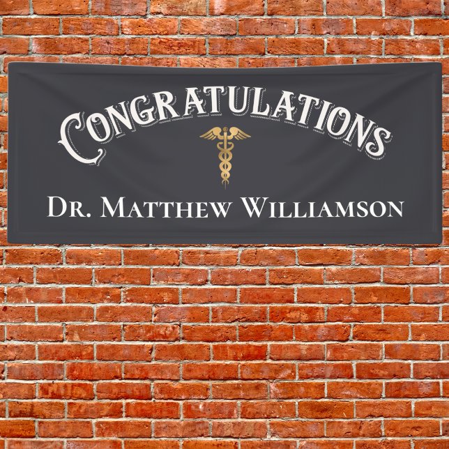 Congratulations Elegant Doctor Medical Graduation Banner (Creator Uploaded)