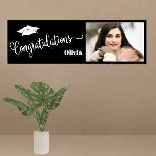 Congratulations Elegant Photo Graduation Banner
