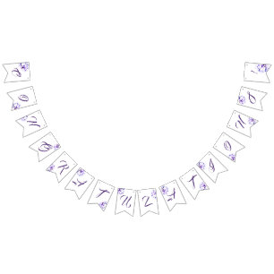 Congratulations Elegant Violets Bunting