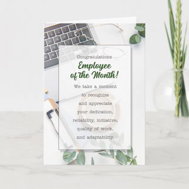 Congratulations Employee of the Month Business Card | Zazzle