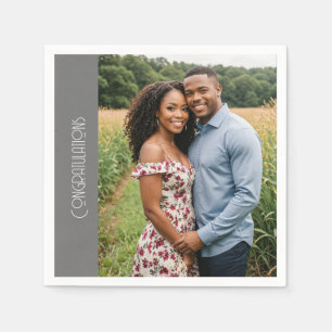 congratulations engagement party photo Napkin