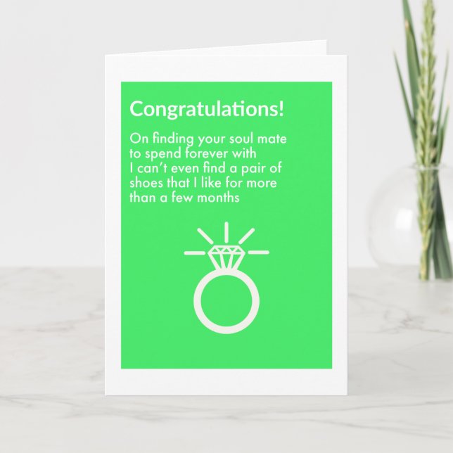 Congratulations... Engagement / Wedding card (Front)