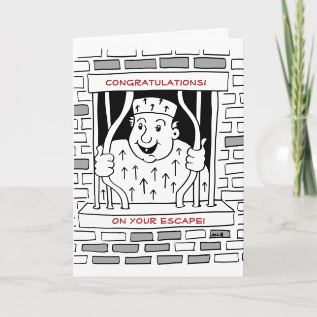 Congratulations Escape Leaving Card (Front)