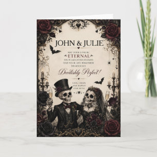 Congratulations Eternal Gothic couple  wedding Card