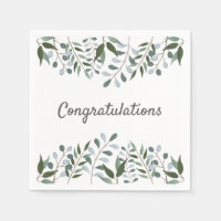 Congratulations Eucalyptus Greenery Floral 