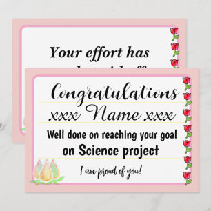 Congratulations Fantastic Effort Today Card