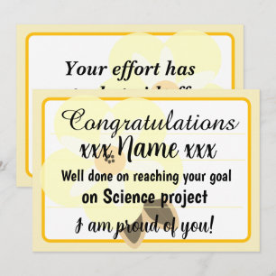 Congratulations Fantastic Effort Today Card