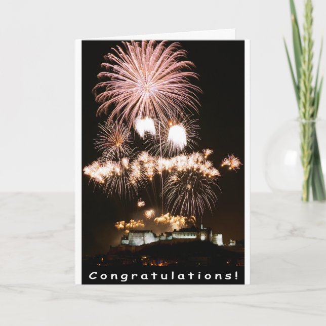 Congratulations Fireworks! Card (Front)