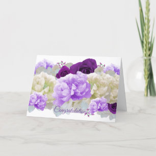 Congratulations Floral Wedding  Card