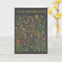 CONGRATULATIONS Flowers Fields Meadow Floral