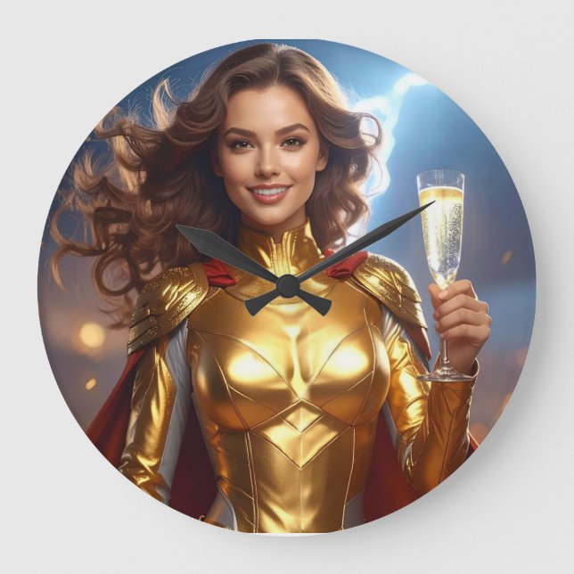 Congratulations for Birthday or Anniversary Large Clock (Front)