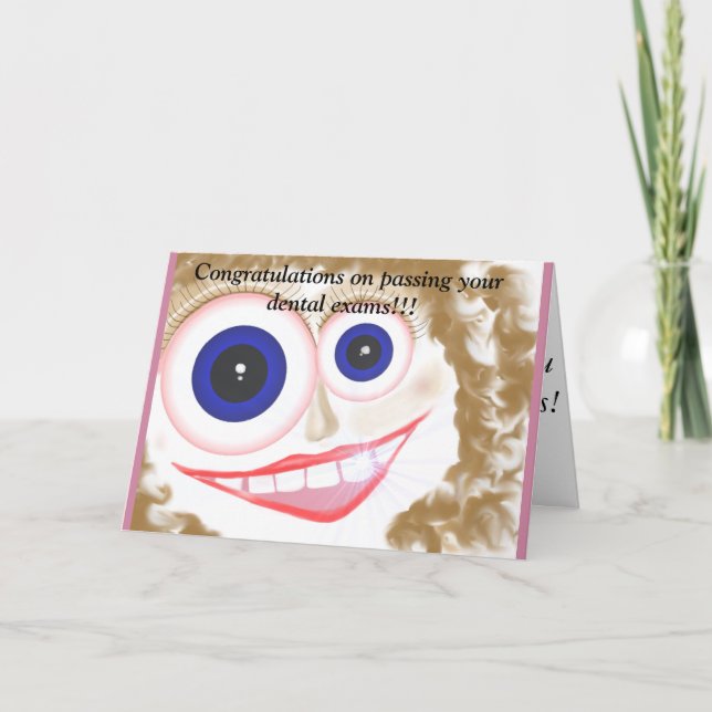 Congratulations for dental exams card (Front)