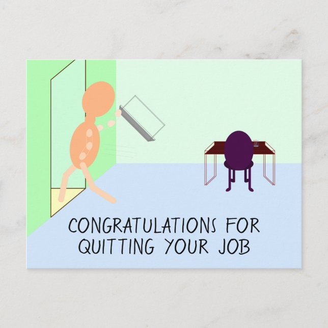 Congratulations for Quitting Your Job - Nod Notes Postcard (Front)