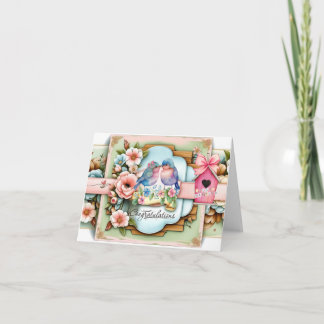 Congratulations for the groom & bride card